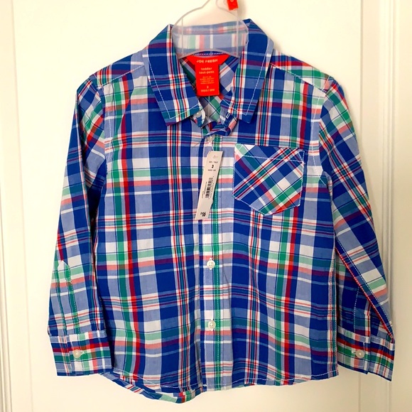 NWT. Joe Fresh Long Sleeve Buttons Shirt Size 3T - Picture 1 of 3